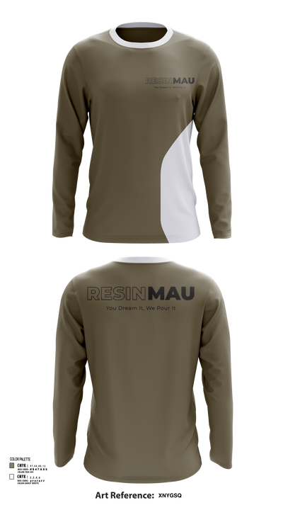 Resin Mau 80080639 Long Sleeve Performance Shirt 119