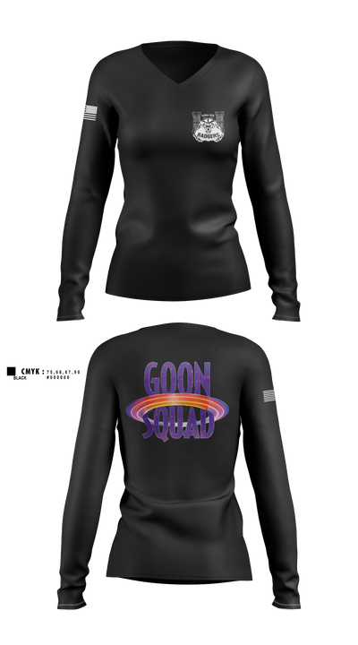 92nd Engineers 80974269 Women's Long Sleeve V-neck Shirt - 2