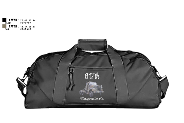 Duffle Bag, 617th Transportation Company, Army, Teamtime, Team time, sublimation, custom sports apparel, team uniforms, spirit wear, spiritwear, sports uniforms, custom shirts, team store, custom team store, fundraiser sports, apparel fundraiser