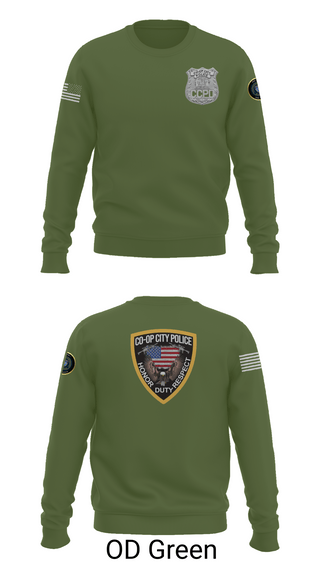Crew Neck Sweatshirt, Co-op City Police Department, Police, Teamtime, Team time, sublimation, custom sports apparel, team uniforms, spirit wear, spiritwear, sports uniforms, custom shirts, team store, custom team store, fundraiser sports, apparel fundraiser