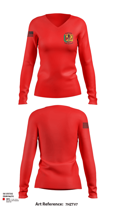 2nd Reg 65424658 Women's Long Sleeve V-neck Shirt - 137