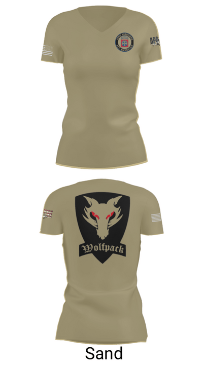 1-82nd CAB 46571810 Women's Short Sleeve V-neck Shirt - 60