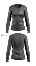 Boston Fire Hazmat 88307462 Women's Long Sleeve V-neck Shirt -1 3