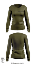 387th MP BN 15806303 Women's Long Sleeve V-neck Shirt -1 116
