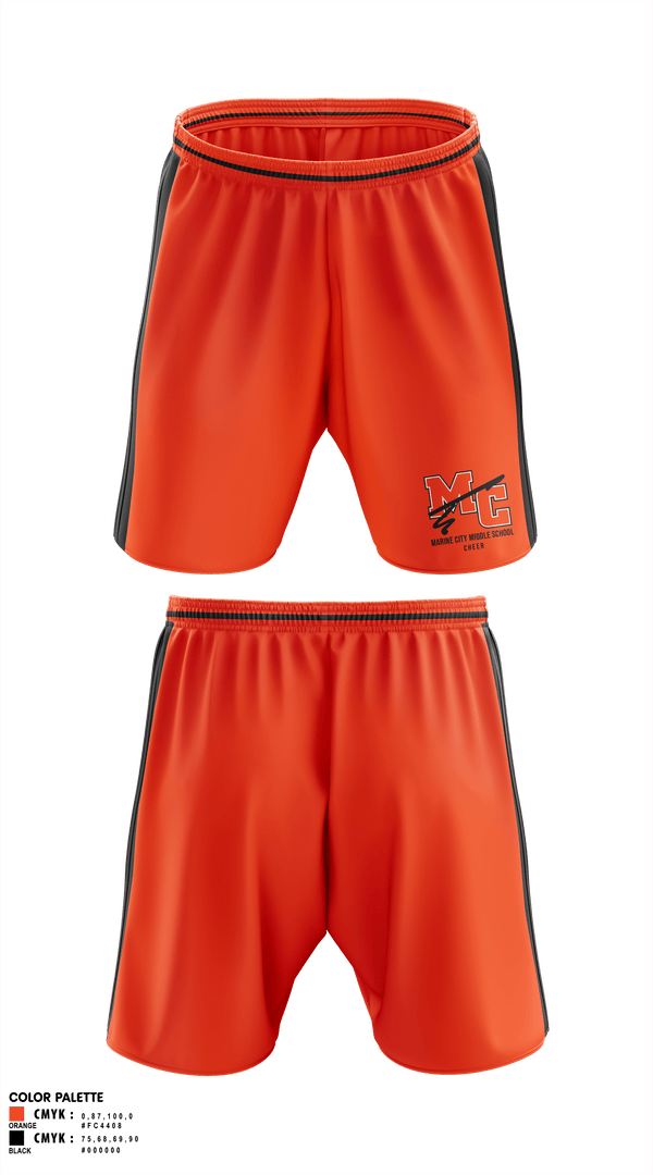 Athletic Shorts With Pockets, Marine City Middle School Cheer, Cheer, Teamtime, Team time, sublimation, custom sports apparel, team uniforms, spirit wear, spiritwear, sports uniforms, custom shirts, team store, custom team store, fundraiser sports, apparel fundraiser