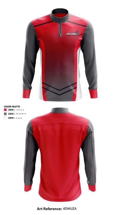 Arcadia University Volleyball 51521652 Quarter Zip Jacket - 40