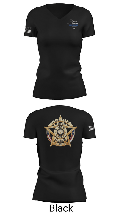Maverick County Constable PCT 4 23255361 Women's Short Sleeve V-neck Shirt - 27