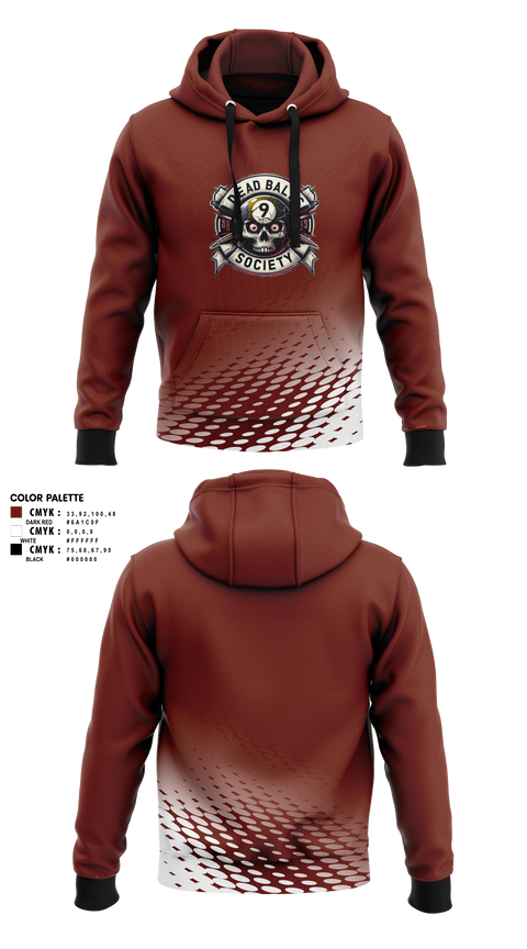 Hoodie, Dead Balls Society, Bowling, Teamtime, Team time, sublimation, custom sports apparel, team uniforms, spirit wear, spiritwear, sports uniforms, custom shirts, team store, custom team store, fundraiser sports, apparel fundraiser