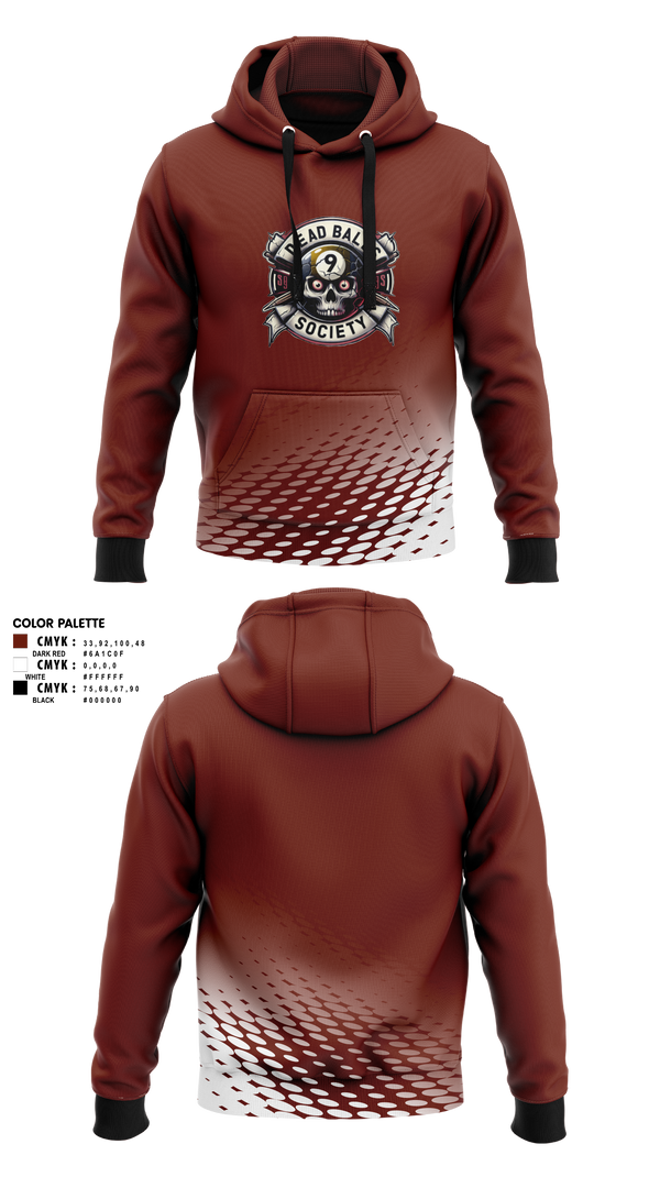 Hoodie, Dead Balls Society, Bowling, Teamtime, Team time, sublimation, custom sports apparel, team uniforms, spirit wear, spiritwear, sports uniforms, custom shirts, team store, custom team store, fundraiser sports, apparel fundraiser