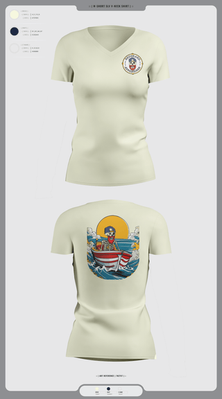 Womens Short Sleeve Vneck Shirt, Red beard Adventures, , Teamtime, Team time, sublimation, custom sports apparel, team uniforms, spirit wear, spiritwear, sports uniforms, custom shirts, team store, custom team store, fundraiser sports, apparel fundraiser