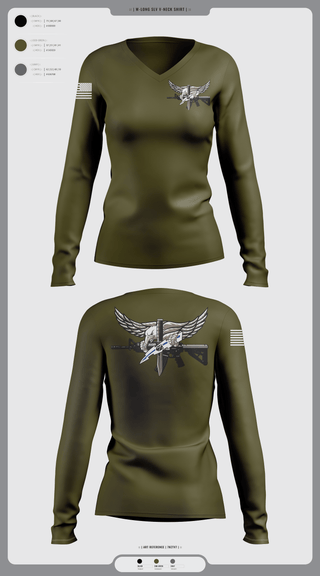 Womens Long Sleeve Vneck Shirt 1, Livingston Police Emergency Service Unit, , Teamtime, Team time, sublimation, custom sports apparel, team uniforms, spirit wear, spiritwear, sports uniforms, custom shirts, team store, custom team store, fundraiser sports, apparel fundraiser