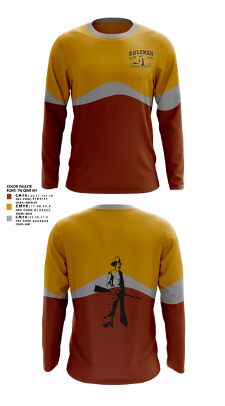 Long Sleeve Performance Shirt, The Rifleman Bar, , Teamtime, Team time, sublimation, custom sports apparel, team uniforms, spirit wear, spiritwear, sports uniforms, custom shirts, team store, custom team store, fundraiser sports, apparel fundraiser