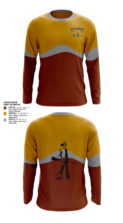 Long Sleeve Performance Shirt, The Rifleman Bar, , Teamtime, Team time, sublimation, custom sports apparel, team uniforms, spirit wear, spiritwear, sports uniforms, custom shirts, team store, custom team store, fundraiser sports, apparel fundraiser