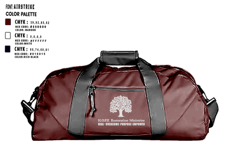 Duffle Bag, Hope Restoration Ministries, , Teamtime, Team time, sublimation, custom sports apparel, team uniforms, spirit wear, spiritwear, sports uniforms, custom shirts, team store, custom team store, fundraiser sports, apparel fundraiser