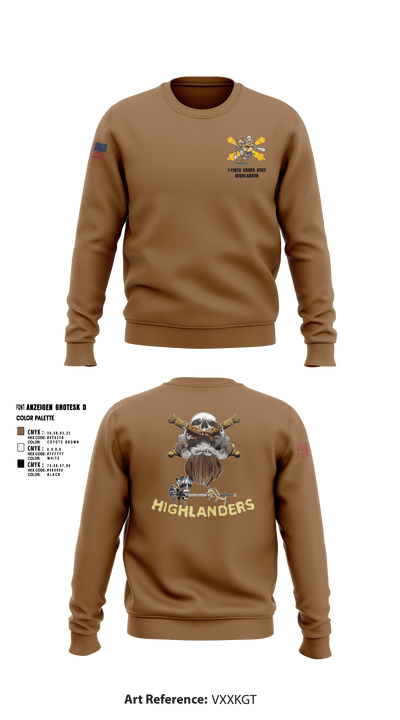 Bravo 1-119th FA 38934008 Crew Neck Sweatshirt - 14