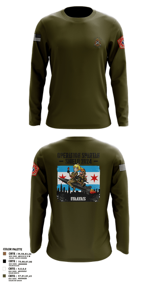 Long Sleeve Performance Polo, 34th DSB, Army, Teamtime, Team time, sublimation, custom sports apparel, team uniforms, spirit wear, spiritwear, sports uniforms, custom shirts, team store, custom team store, fundraiser sports, apparel fundraiser