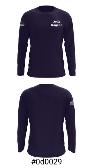 Long Sleeve Performance Shirt, Jolly Rogers, Navy, Teamtime, Team time, sublimation, custom sports apparel, team uniforms, spirit wear, spiritwear, sports uniforms, custom shirts, team store, custom team store, fundraiser sports, apparel fundraiser