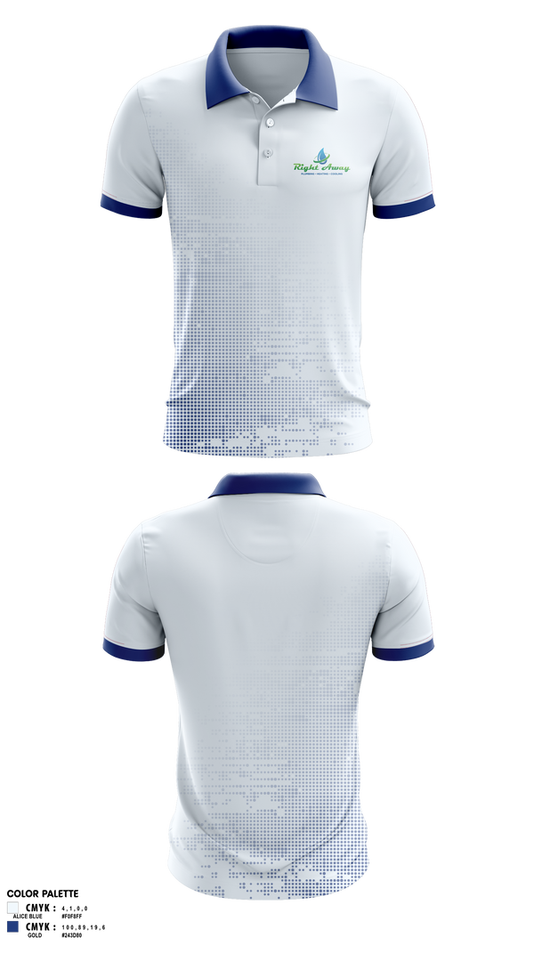 Short Sleeve Performance Polo, Right away plumbing sewer heating cooling, , Teamtime, Team time, sublimation, custom sports apparel, team uniforms, spirit wear, spiritwear, sports uniforms, custom shirts, team store, custom team store, fundraiser sports, apparel fundraiser