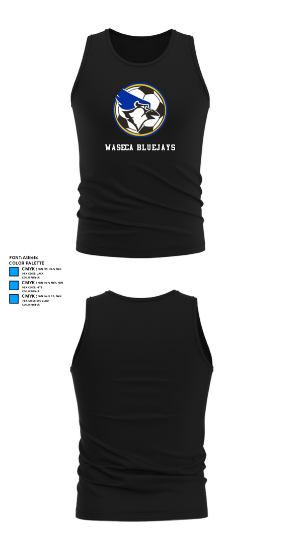 Tank Top, waseca bluejays, Men's Soccer, Teamtime, Team time, sublimation, custom sports apparel, team uniforms, spirit wear, spiritwear, sports uniforms, custom shirts, team store, custom team store, fundraiser sports, apparel fundraiser