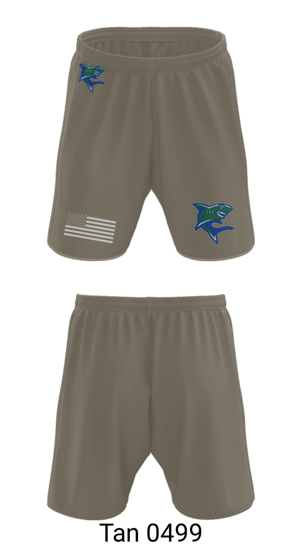 Athletic Shorts With Pockets, Bullshark Battalion, Army, Teamtime, Team time, sublimation, custom sports apparel, team uniforms, spirit wear, spiritwear, sports uniforms, custom shirts, team store, custom team store, fundraiser sports, apparel fundraiser