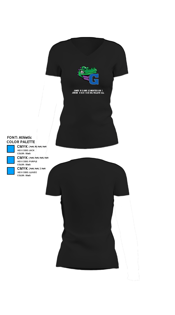 Women's Short Sleeve Vneck Shirt, James N Gamble Montessori Junior High School Volleyball, Women's Volleyball, Teamtime, Team time, sublimation, custom sports apparel, team uniforms, spirit wear, spiritwear, sports uniforms, custom shirts, team store, custom team store, fundraiser sports, apparel fundraiser