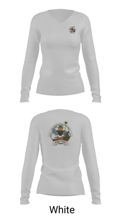 Chimney troops 46116890 Women's Long Sleeve V-neck Shirt - 16
