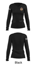 A2Zoe Basketball 60919900 Women's Long Sleeve V-neck Shirt - 34