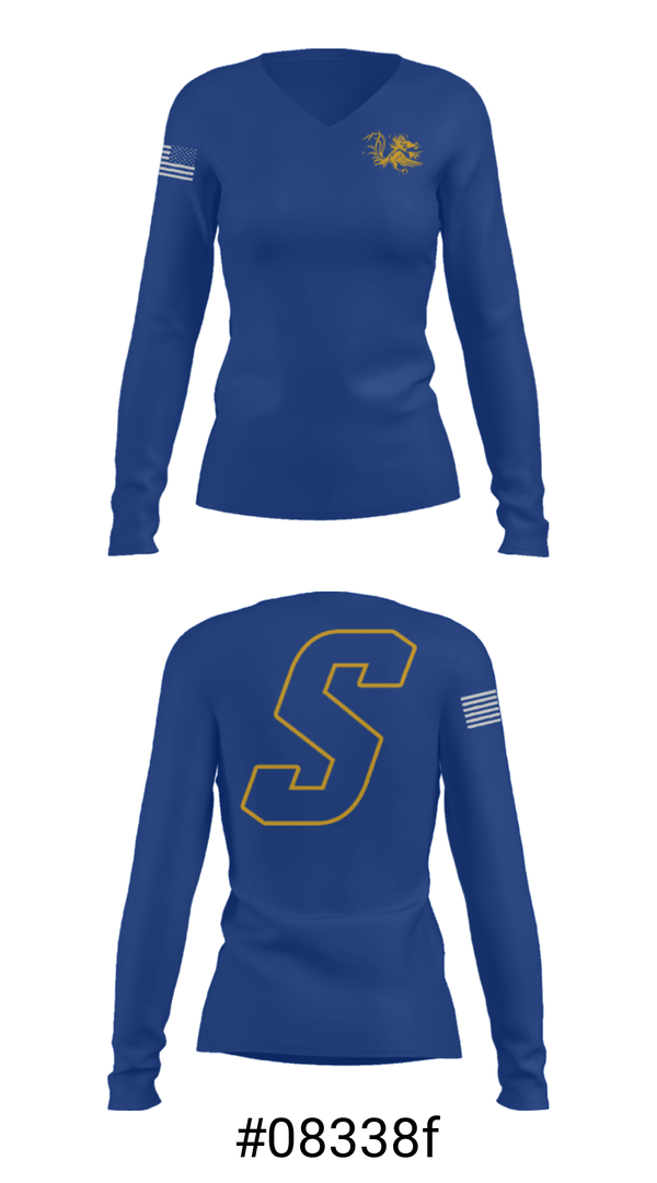 Women's Long Sleeve Vneck Shirt, Sumter High School Track, Track & Field, Teamtime, Team time, sublimation, custom sports apparel, team uniforms, spirit wear, spiritwear, sports uniforms, custom shirts, team store, custom team store, fundraiser sports, apparel fundraiser