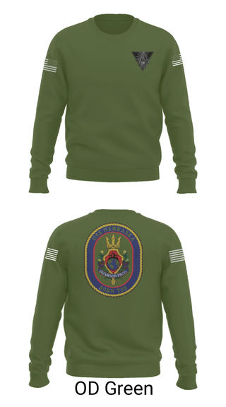 Crew Neck Sweatshirt, USS Nebraska, Navy, Teamtime, Team time, sublimation, custom sports apparel, team uniforms, spirit wear, spiritwear, sports uniforms, custom shirts, team store, custom team store, fundraiser sports, apparel fundraiser