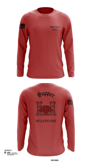 Long Sleeve Performance Shirt, 811th EN CO, , Teamtime, Team time, sublimation, custom sports apparel, team uniforms, spirit wear, spiritwear, sports uniforms, custom shirts, team store, custom team store, fundraiser sports, apparel fundraiser