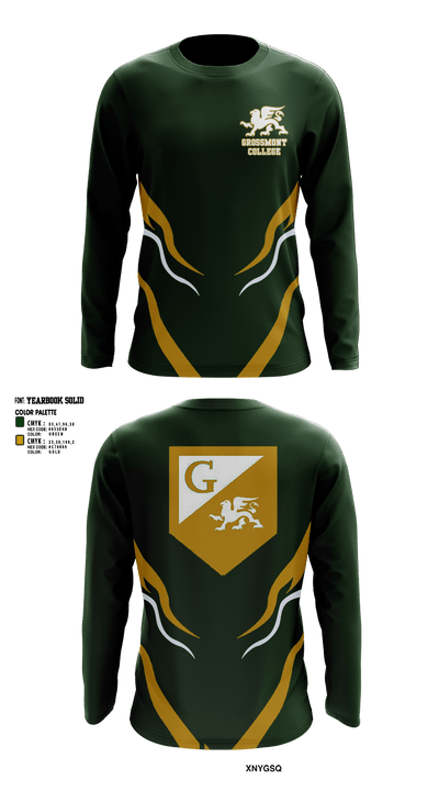 Grossmont College Softball 7562303 Long Sleeve Performance Shirt 2