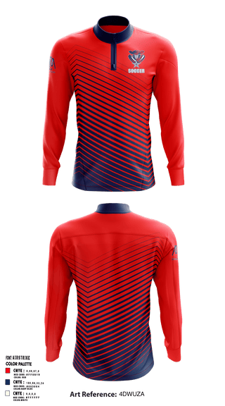 Quarter Zip Jacket, American Leadership Academy - Johnston Soccer, Men's Soccer, Teamtime, Team time, sublimation, custom sports apparel, team uniforms, spirit wear, spiritwear, sports uniforms, custom shirts, team store, custom team store, fundraiser sports, apparel fundraiser