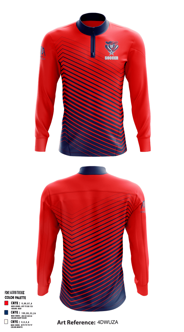 Quarter Zip Jacket, American Leadership Academy - Johnston Soccer, Men's Soccer, Teamtime, Team time, sublimation, custom sports apparel, team uniforms, spirit wear, spiritwear, sports uniforms, custom shirts, team store, custom team store, fundraiser sports, apparel fundraiser