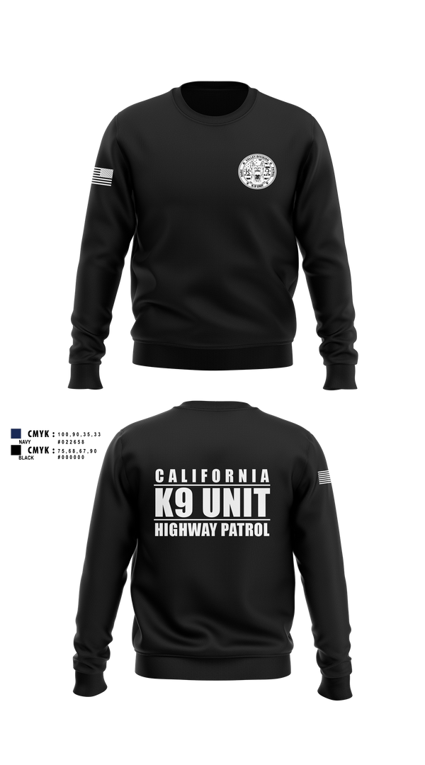 Crew Neck Sweatshirt, VALLEY K9, , Teamtime, Team time, sublimation, custom sports apparel, team uniforms, spirit wear, spiritwear, sports uniforms, custom shirts, team store, custom team store, fundraiser sports, apparel fundraiser