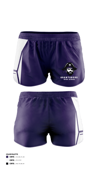 Womens Shorts, Grantsburg High School Cross Country, Cross Country, Teamtime, Team time, sublimation, custom sports apparel, team uniforms, spirit wear, spiritwear, sports uniforms, custom shirts, team store, custom team store, fundraiser sports, apparel fundraiser