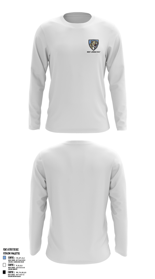 Long Sleeve Performance Shirt, West Jordan High School Golf, Golf, Teamtime, Team time, sublimation, custom sports apparel, team uniforms, spirit wear, spiritwear, sports uniforms, custom shirts, team store, custom team store, fundraiser sports, apparel fundraiser
