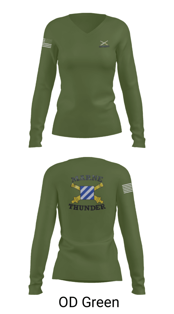Women's Long Sleeve Vneck Shirt, 3ID divarty3ID DIVARTY, Army, Teamtime, Team time, sublimation, custom sports apparel, team uniforms, spirit wear, spiritwear, sports uniforms, custom shirts, team store, custom team store, fundraiser sports, apparel fundraiser