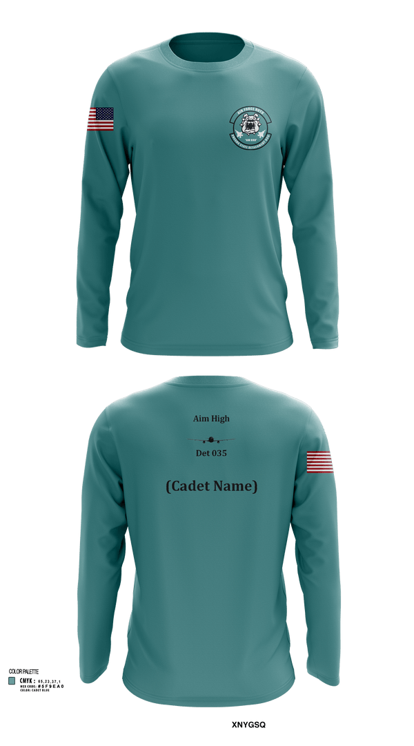 Long Sleeve Performance Shirt, Detachment 035, Air Force, Teamtime, Team time, sublimation, custom sports apparel, team uniforms, spirit wear, spiritwear, sports uniforms, custom shirts, team store, custom team store, fundraiser sports, apparel fundraiser