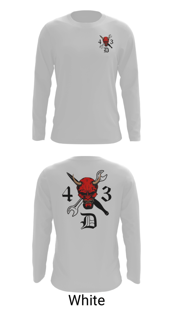 Long Sleeve Performance Shirt, 4-3 DEMONS, Army, Teamtime, Team time, sublimation, custom sports apparel, team uniforms, spirit wear, spiritwear, sports uniforms, custom shirts, team store, custom team store, fundraiser sports, apparel fundraiser