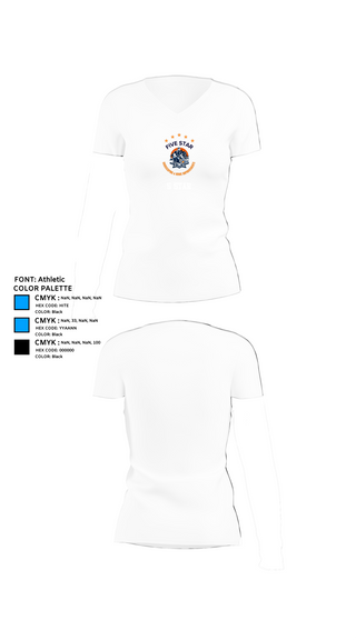Womens Short Sleeve Vneck Shirt, 5 Star, , Teamtime, Team time, sublimation, custom sports apparel, team uniforms, spirit wear, spiritwear, sports uniforms, custom shirts, team store, custom team store, fundraiser sports, apparel fundraiser