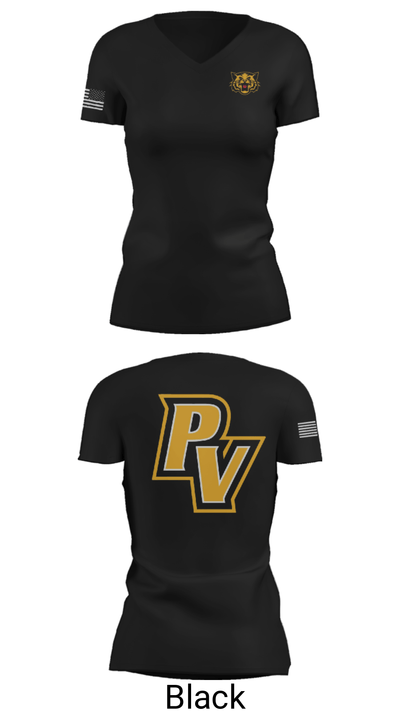 Paint Valley Middle School Band 66626679 Women's Short Sleeve V-neck Shirt - 38