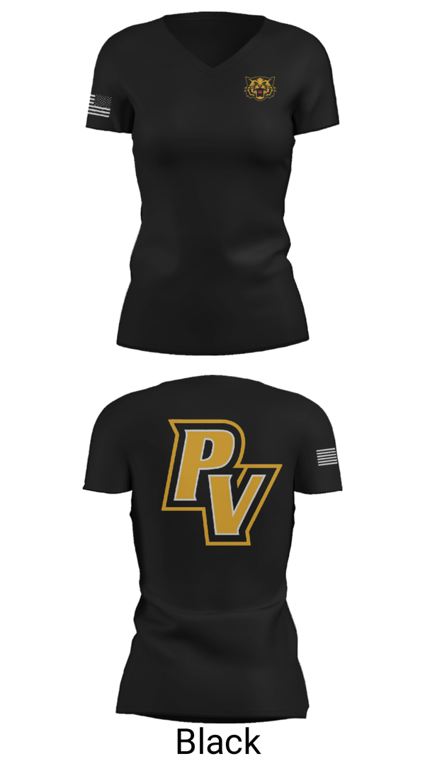 Womens Short Sleeve Vneck Shirt, Paint Valley Middle School Band, Spirit Store, Teamtime, Team time, sublimation, custom sports apparel, team uniforms, spirit wear, spiritwear, sports uniforms, custom shirts, team store, custom team store, fundraiser sports, apparel fundraiser