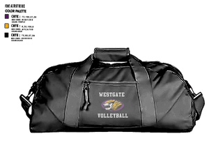 Duffle Bag, Westgate High School Volleyball, Women's Volleyball, Teamtime, Team time, sublimation, custom sports apparel, team uniforms, spirit wear, spiritwear, sports uniforms, custom shirts, team store, custom team store, fundraiser sports, apparel fundraiser