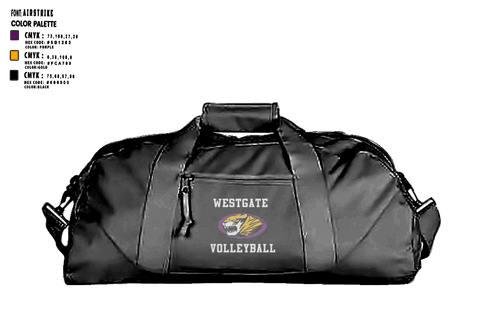 Duffle Bag, Westgate High School Volleyball, Women's Volleyball, Teamtime, Team time, sublimation, custom sports apparel, team uniforms, spirit wear, spiritwear, sports uniforms, custom shirts, team store, custom team store, fundraiser sports, apparel fundraiser