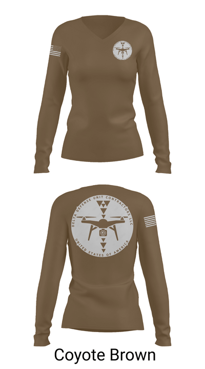Delta Defense Unit 32292143 Women's Long Sleeve V-neck Shirt - 16