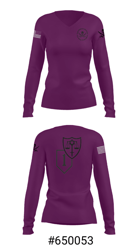 Women's Long Sleeve Vneck Shirt, Trial Defense Service, Army, Teamtime, Team time, sublimation, custom sports apparel, team uniforms, spirit wear, spiritwear, sports uniforms, custom shirts, team store, custom team store, fundraiser sports, apparel fundraiser