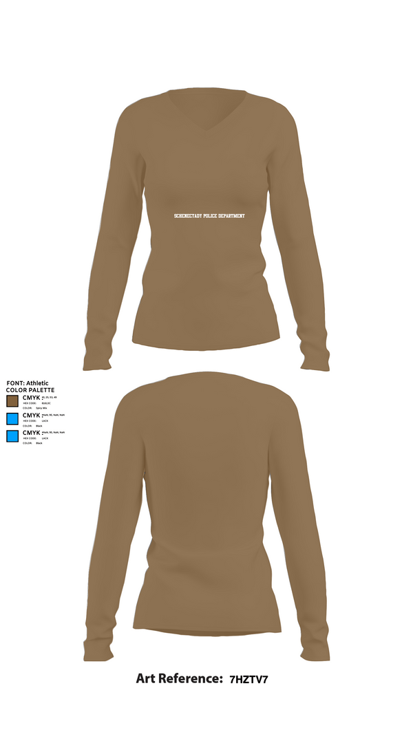 Womens Long Sleeve Vneck Shirt 1, Schenectady Police Department, Police, Teamtime, Team time, sublimation, custom sports apparel, team uniforms, spirit wear, spiritwear, sports uniforms, custom shirts, team store, custom team store, fundraiser sports, apparel fundraiser