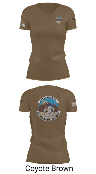 Womens Short Sleeve Vneck Shirt, Detachment 1, 3rd Combat Weather Sqd, Air Force, Teamtime, Team time, sublimation, custom sports apparel, team uniforms, spirit wear, spiritwear, sports uniforms, custom shirts, team store, custom team store, fundraiser sports, apparel fundraiser