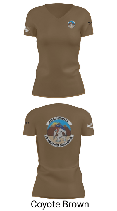 Detachment 1, 3rd Combat Weather Sqd 68533105 Women's Short Sleeve V-neck Shirt - 8