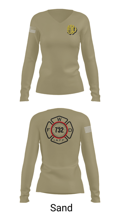 Woonsocket 46977147 Women's Long Sleeve V-neck Shirt - 97
